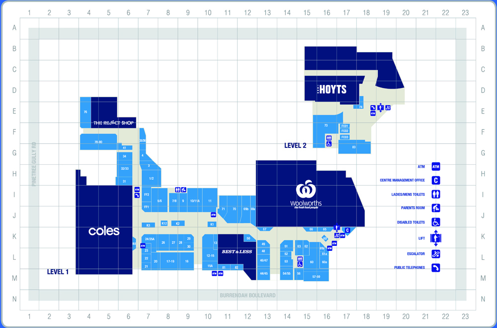 Southland Shopping Centre Map Southlands Boulevarde - Store Directory